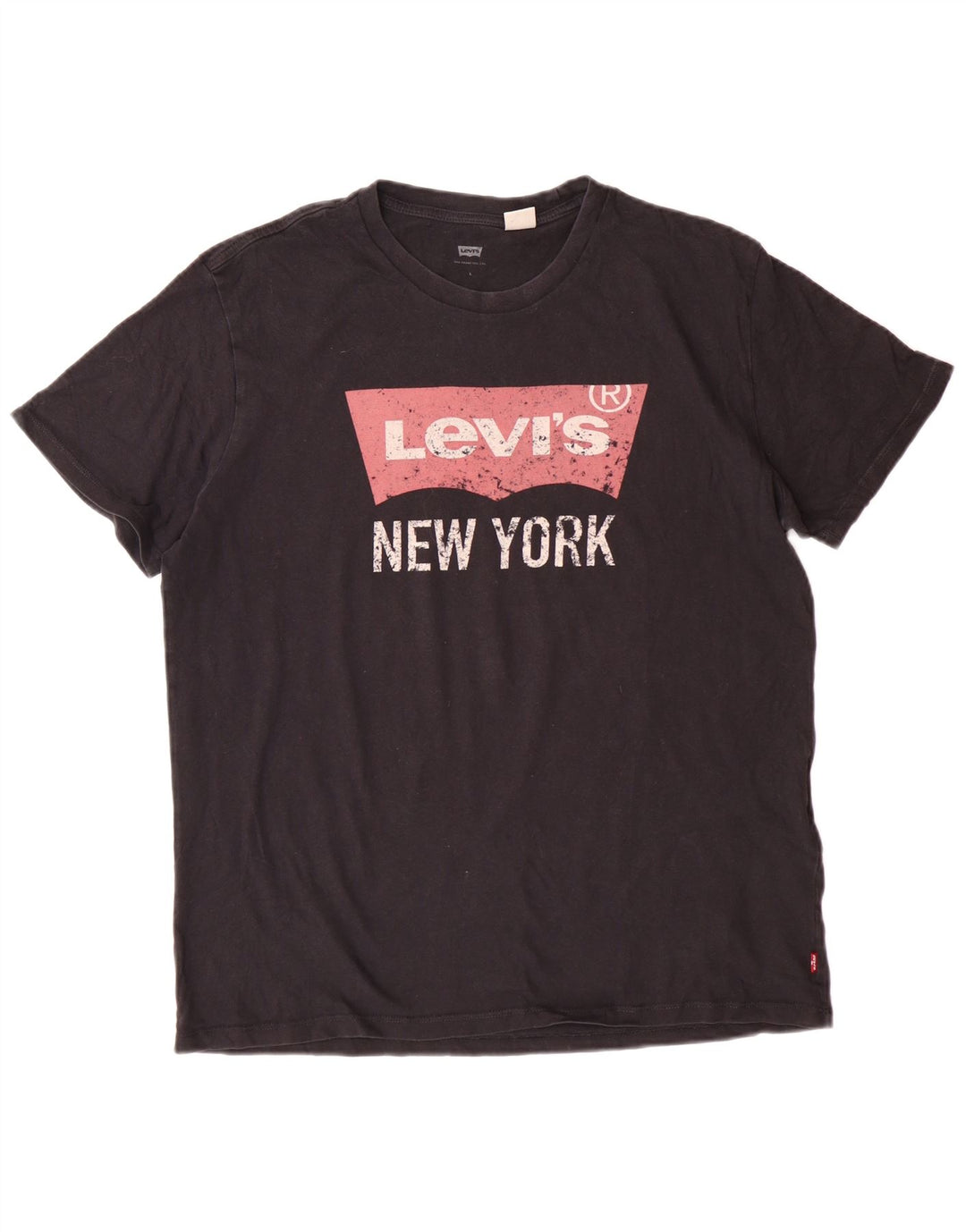 LEVI'S T-shirt graphique pour femme UK 16 Large Noir Coton