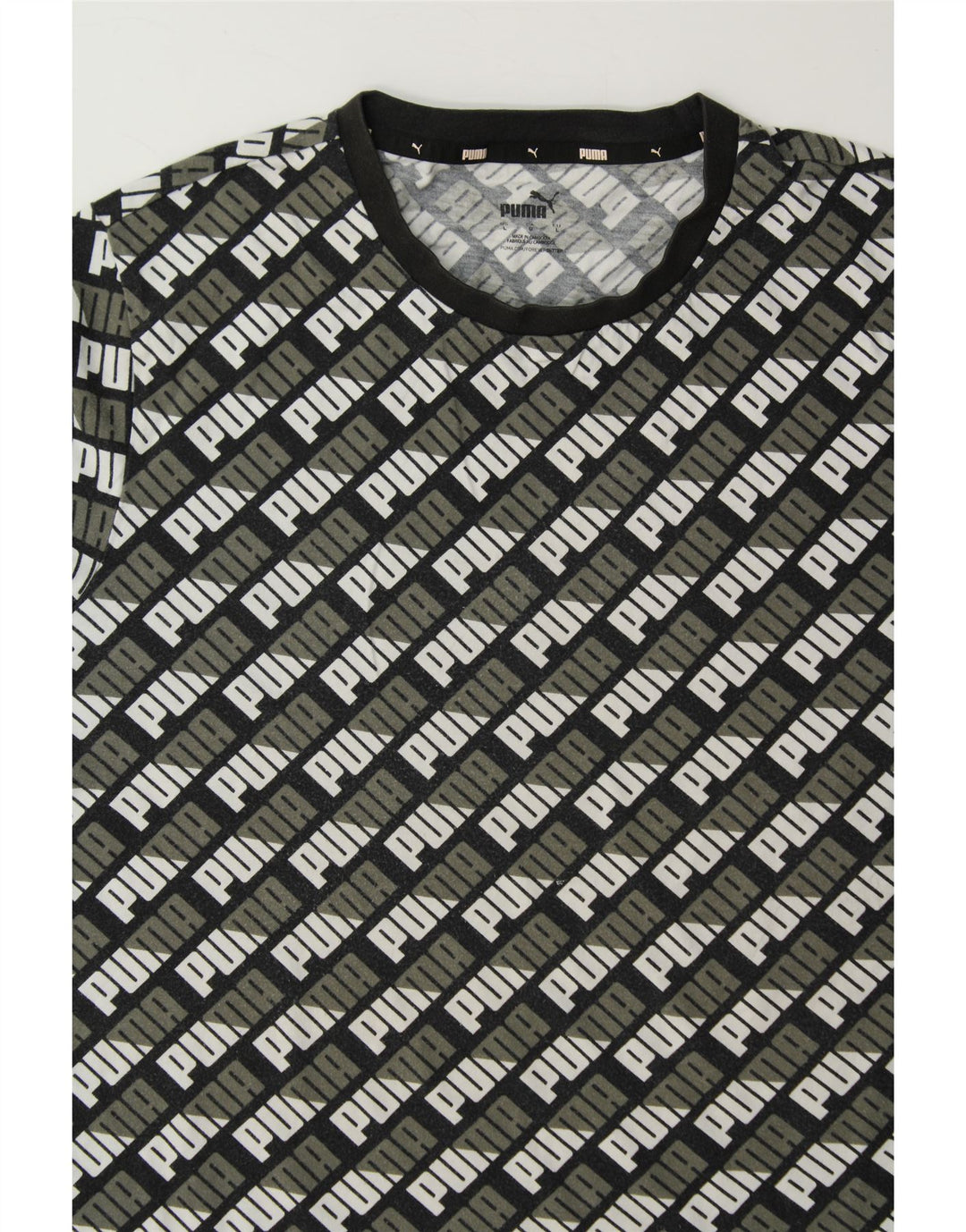 PUMA Mens Graphic T-Shirt Top Large Black Cotton Vintage Puma and Second-Hand Puma from Messina Hembry 