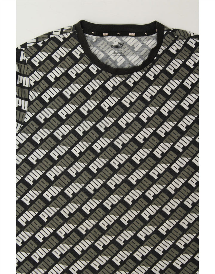 PUMA Mens Graphic T-Shirt Top Large Black Cotton Vintage Puma and Second-Hand Puma from Messina Hembry 