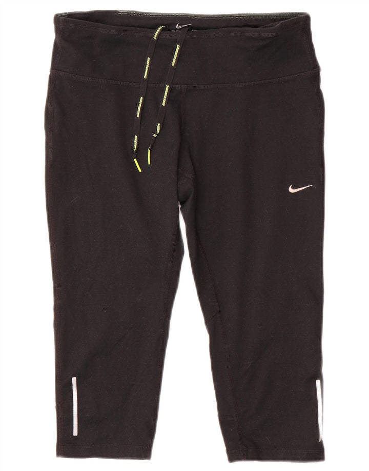 Nike Legging Capri Dri Fit pour femme UK 14 Noir moyen