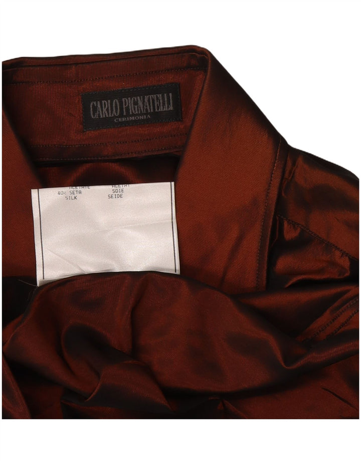 Carlo Pignatelli Chemise Homme Taille 43 Grand Acétate Marron