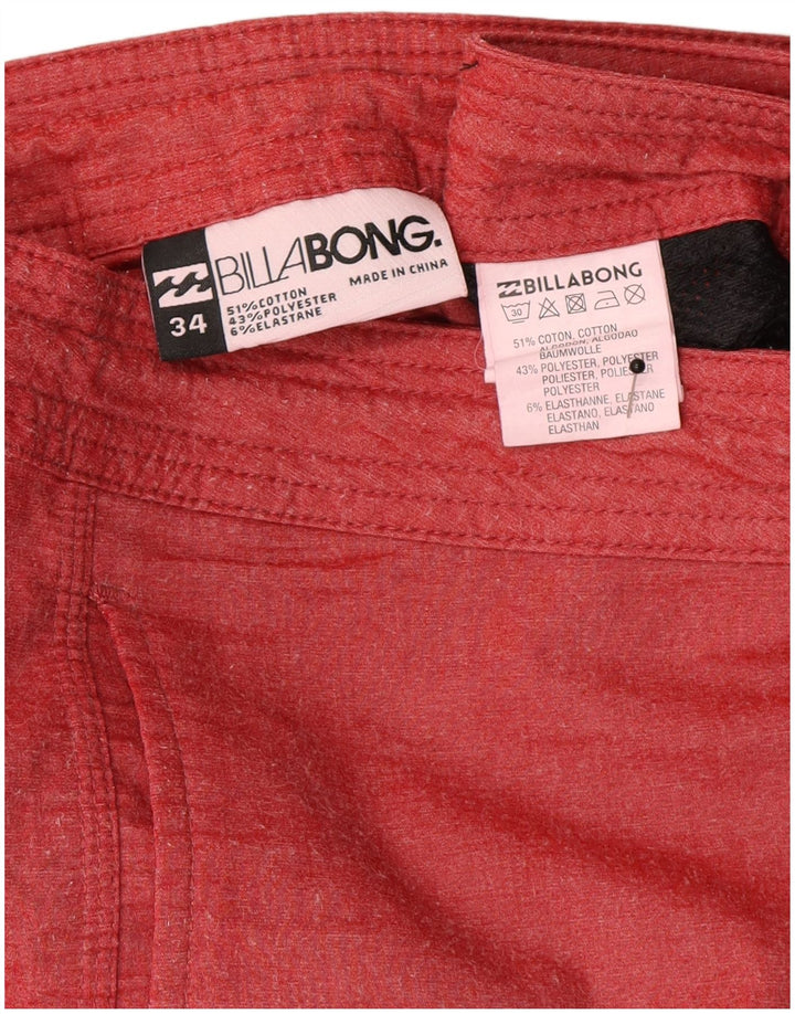 Billabong Short de bain homme grand coton moucheté rouge