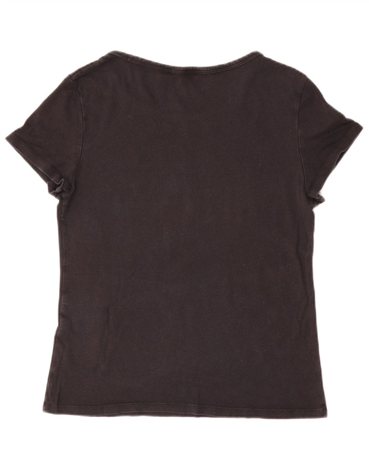 LEVI'S T-Shirt Femme UK 14 Large Noir