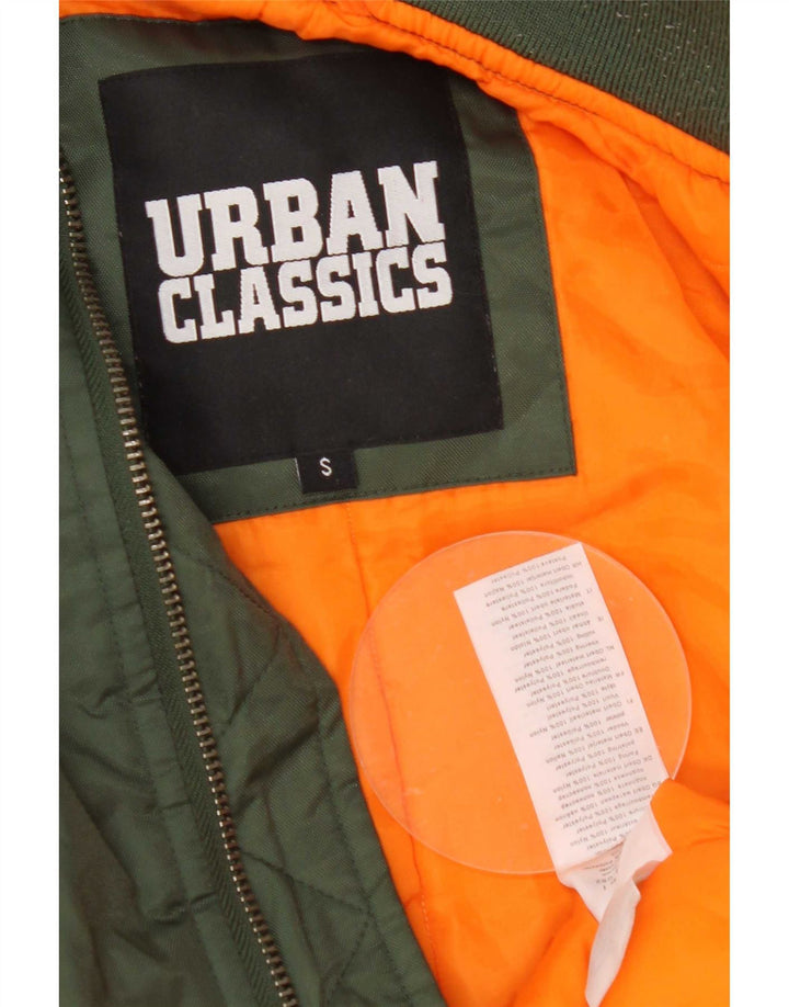 Urban Classics Veste d'aviateur de vol rembourrée pour hommes UK 36 Small Green Nylon