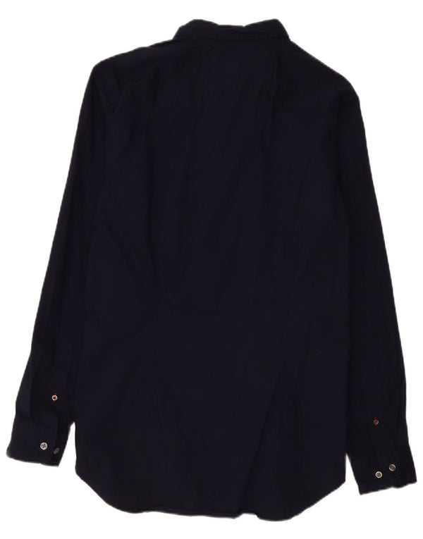 Tommy Hilfiger Chemise Slim Fit pour Homme en Coton Bleu Marine Large