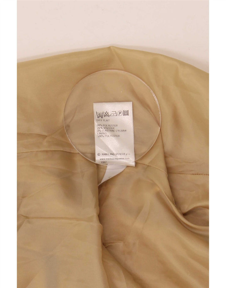 Marks & Spencer Manteau Femme UK 8 Petit Carreau Beige Polyester