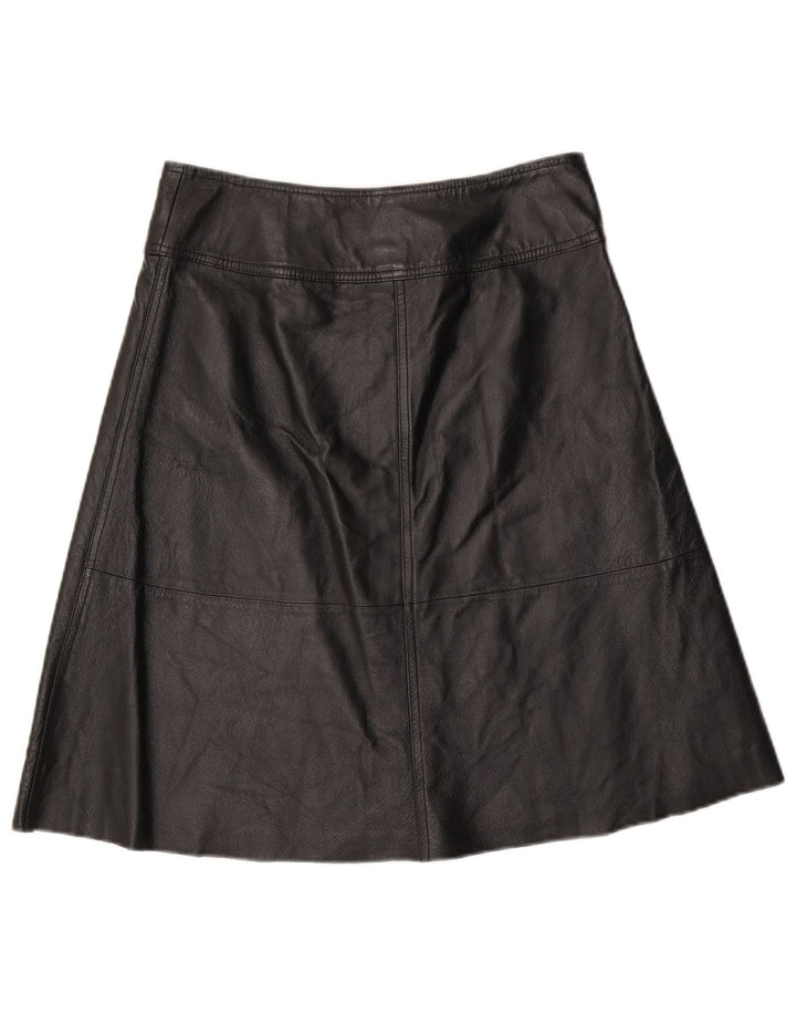 H&M Jupe en cuir femme US 8 Medium W30 Cuir noir