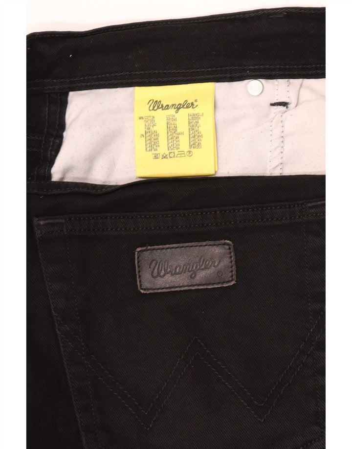Wrangler Jean droit extensible Texas W36 L32 pour homme en coton noir