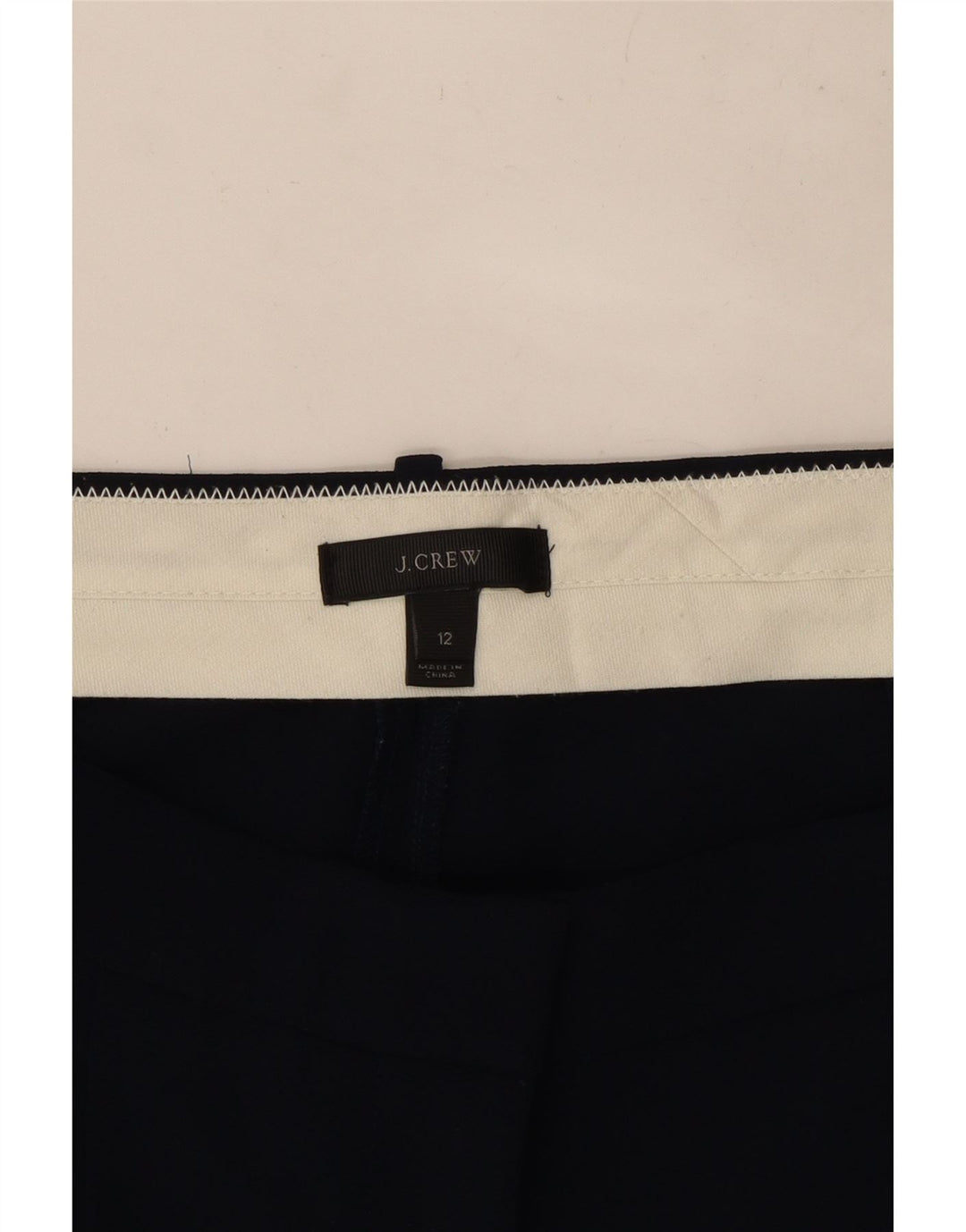 J. Crew Short Chino Pegged pour Femme US 12 Large W34 Bleu Marine Polyester