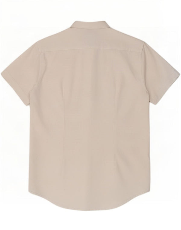 Zara Chemise Slim Fit À Manches Courtes Homme Blanc Moyen