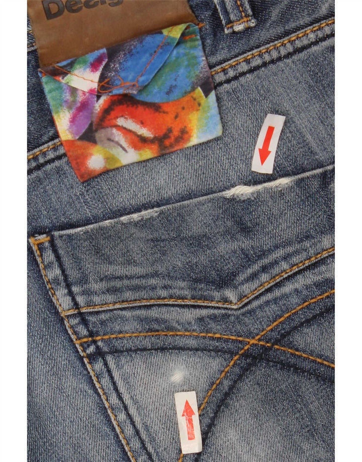 Desigual Jean droit W30 L33 bleu coton homme