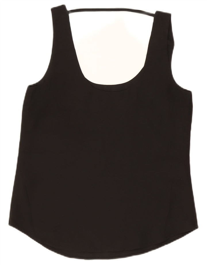 Oasis Chemisier sans manches pour femme UK 8 Petit Noir Polyester
