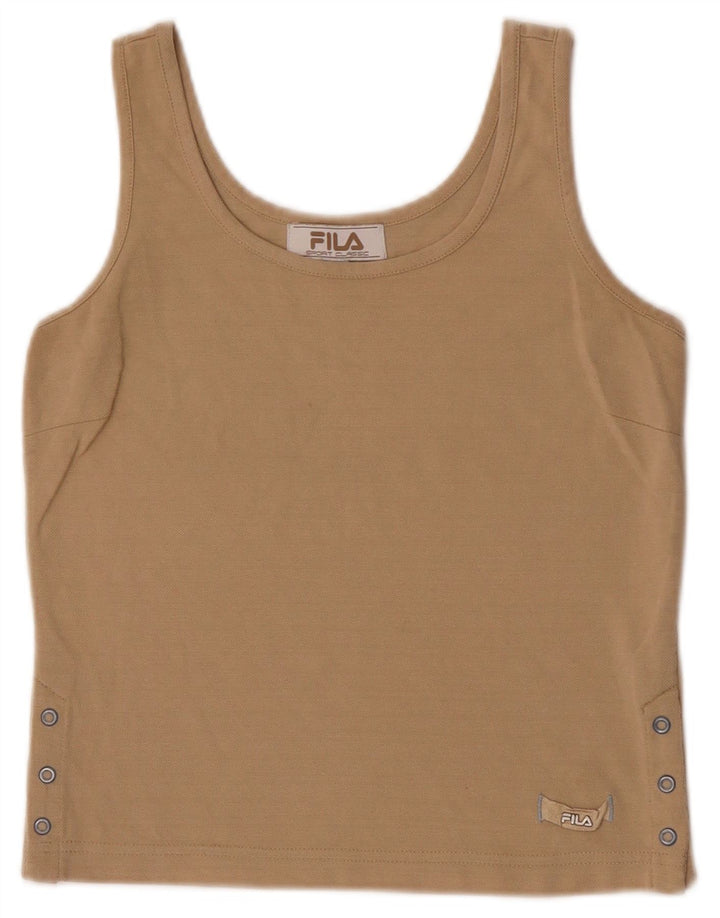 Fila Débardeur court pour femme UK 8 Small Marron
