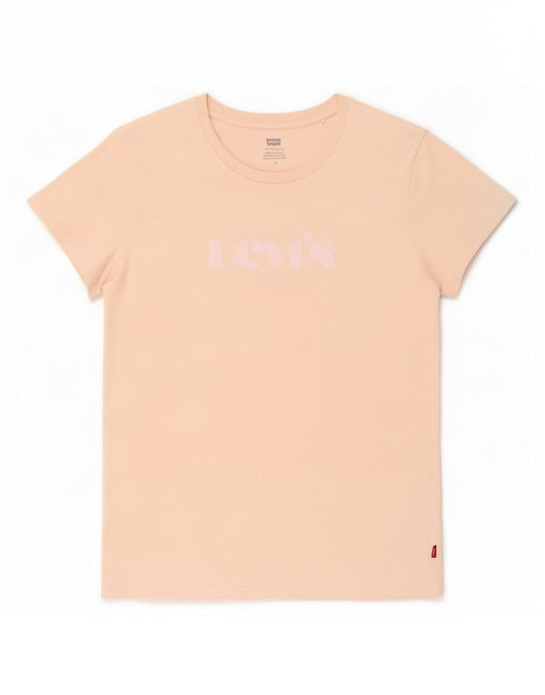 Levi's T-Shirt Graphique Femme UK 14 Large Rose Coton