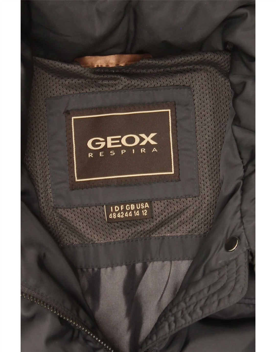 Geox Veste matelassée à capuche Respira pour femme UK 14 Large Gris