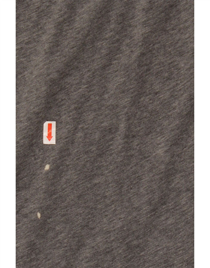 MOSCHINO Femme T-Shirt Graphique Top IT 42 Gris Moyen Chiné Coton