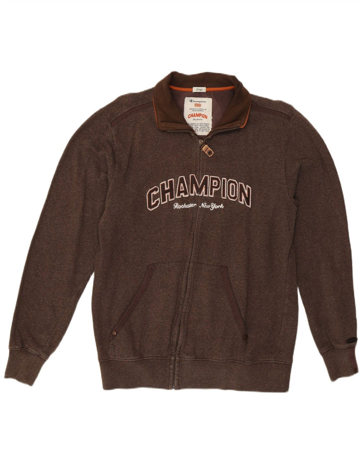 Champion Veste de survêtement Rochester Graphic pour femme UK 16 Large Marron