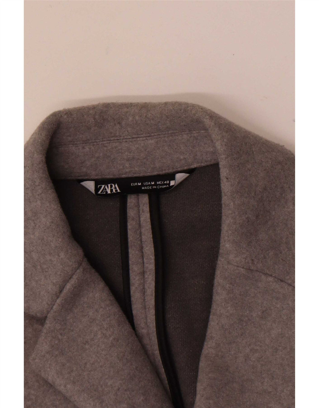 Zara Manteau Homme UK 14 Gris Moyen