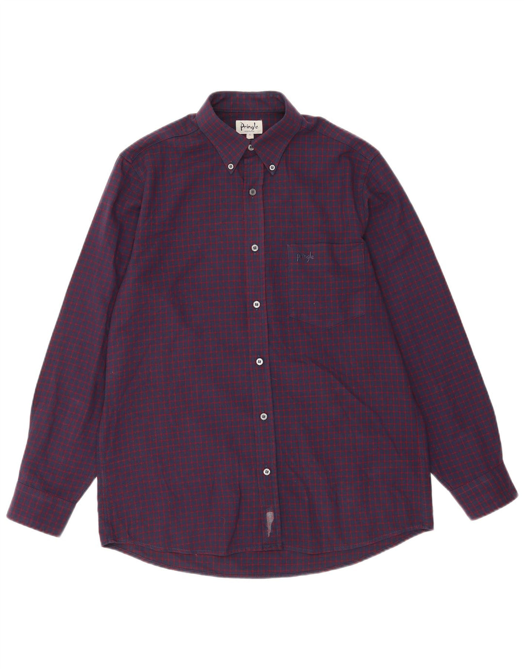 Pringle Chemise Homme Petit Vichy Violet Polyester