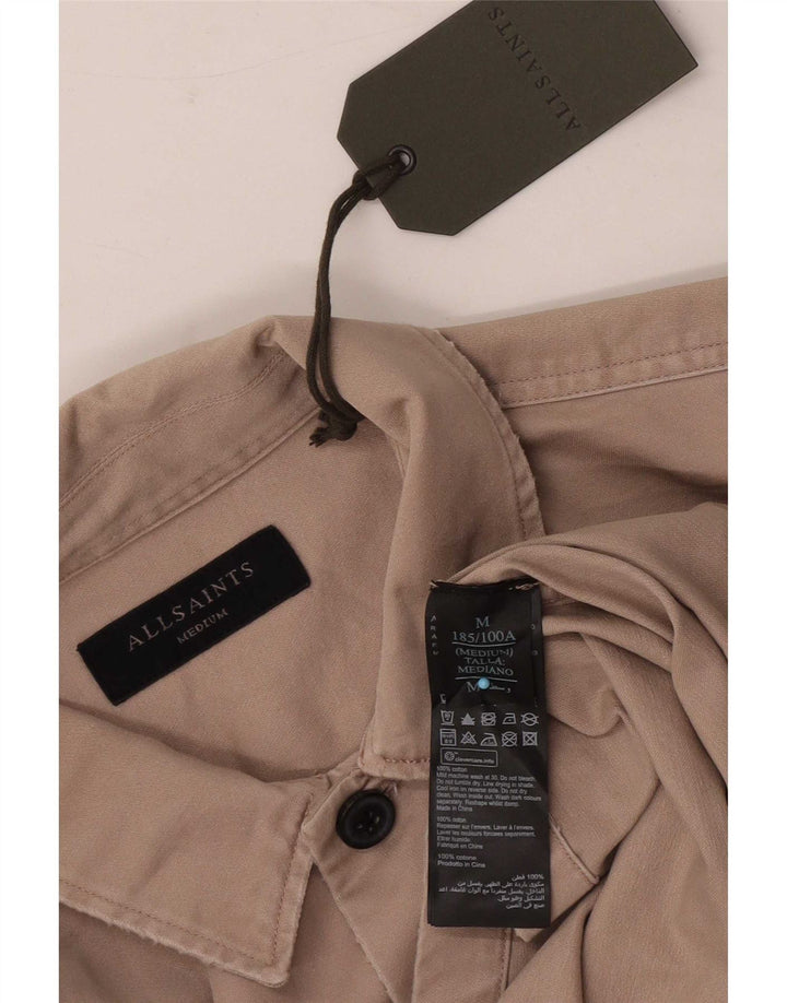 All Saints Chemise Homme Beige Moyen Coton
