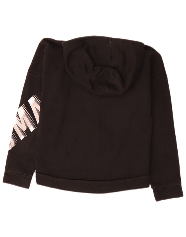 Puma Sweat à capuche graphique zippé fille 11-12 ans Noir Coton