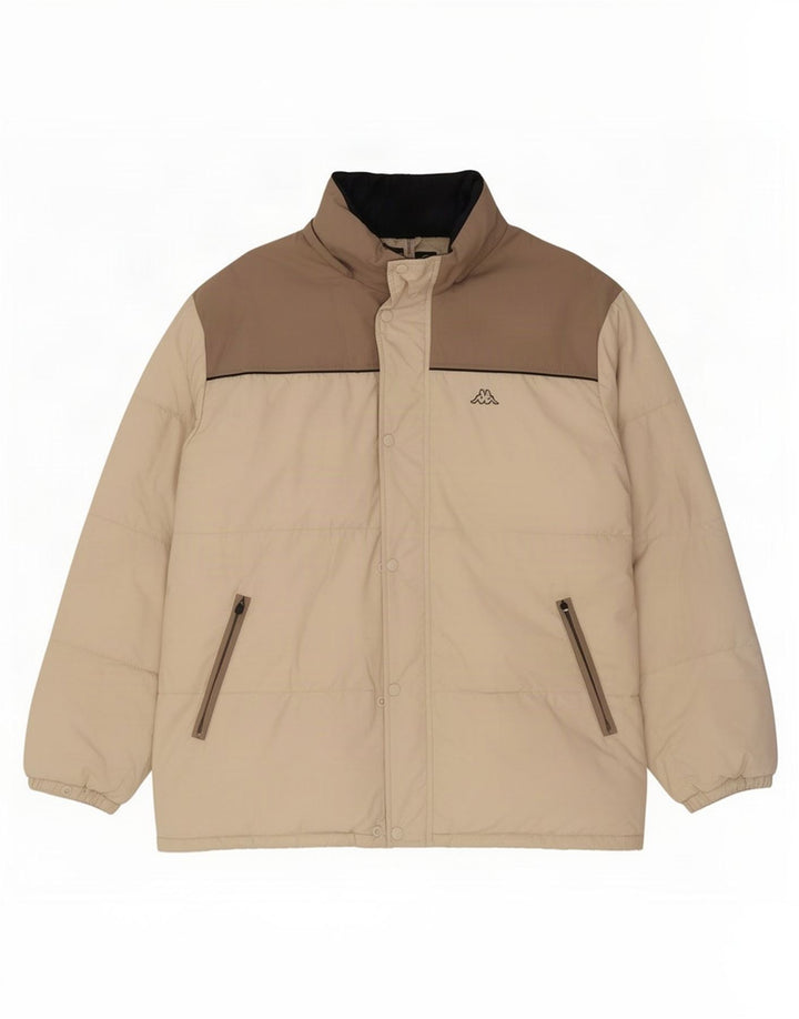 Kappa Veste matelassée pour homme UK 44 2XL Beige Colourblock Polyamide