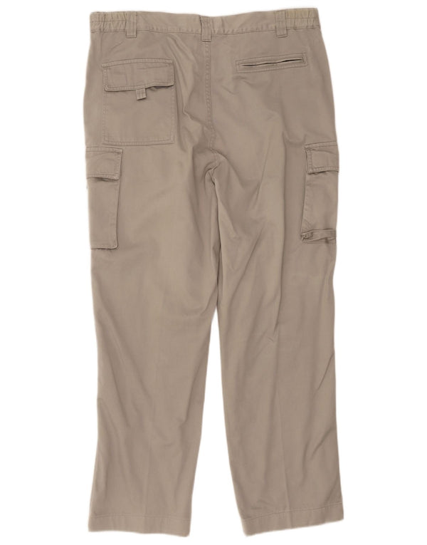 Pantalon cargo droit femme vintage IT 52 XL W40 L28 Coton Gris