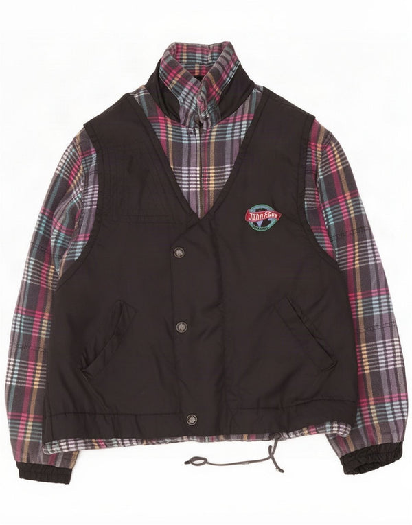 John F Gee Veste coupe-vent pour homme UK 42 XL Black Check