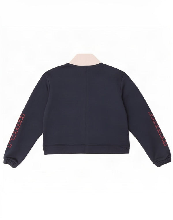 Puma Sweat-shirt Crop Graphic pour femme UK 6 XS Bleu marine Colourblock