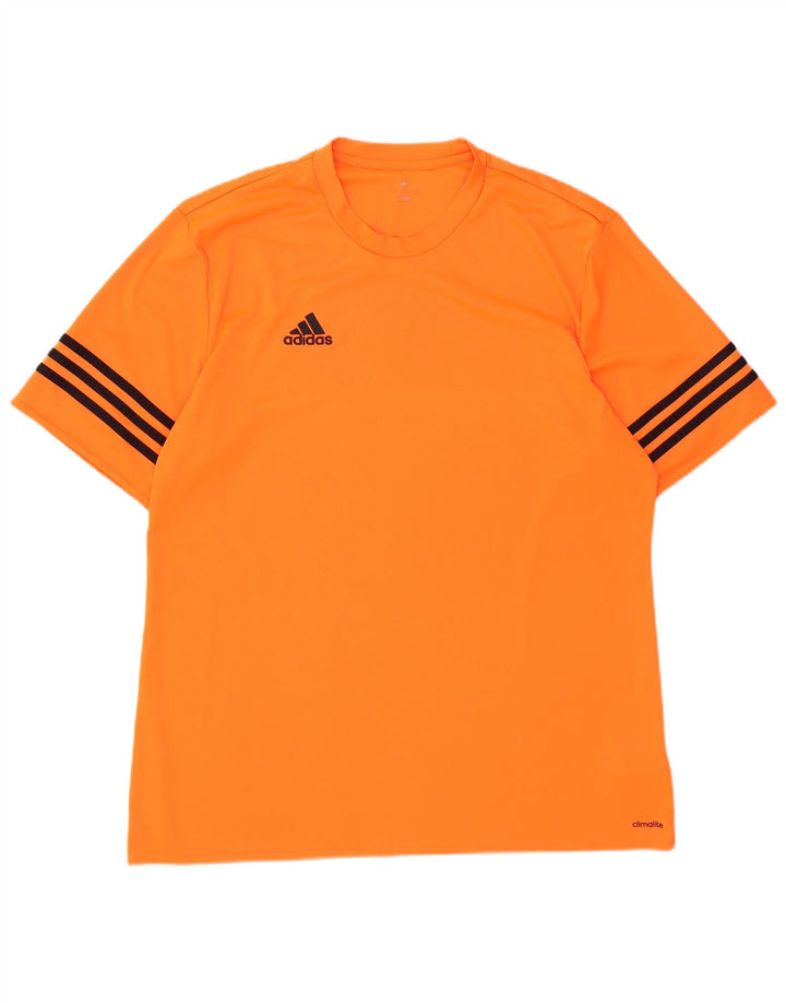 Adidas Climalite T-Shirt Top XL Orange Polyester