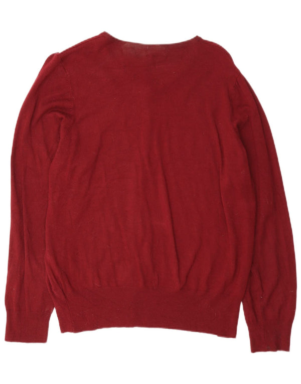 Marks & Spencer Pull Cardigan Femme UK 18 XL Viscose Bordeaux