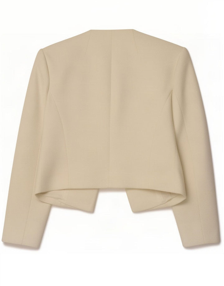 Hobbs Veste boléro ouverte à manches 3/4 pour femme UK 8 Small Blanc Polyester