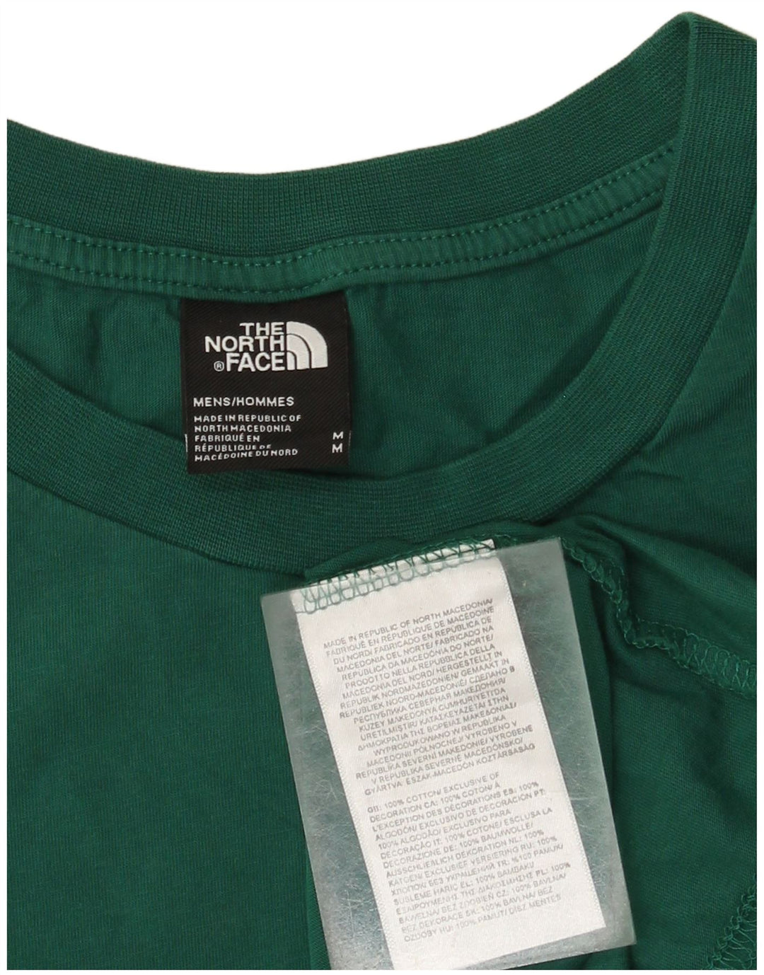 The North Face T-Shirt Graphique Homme Vert Moyen Coton
