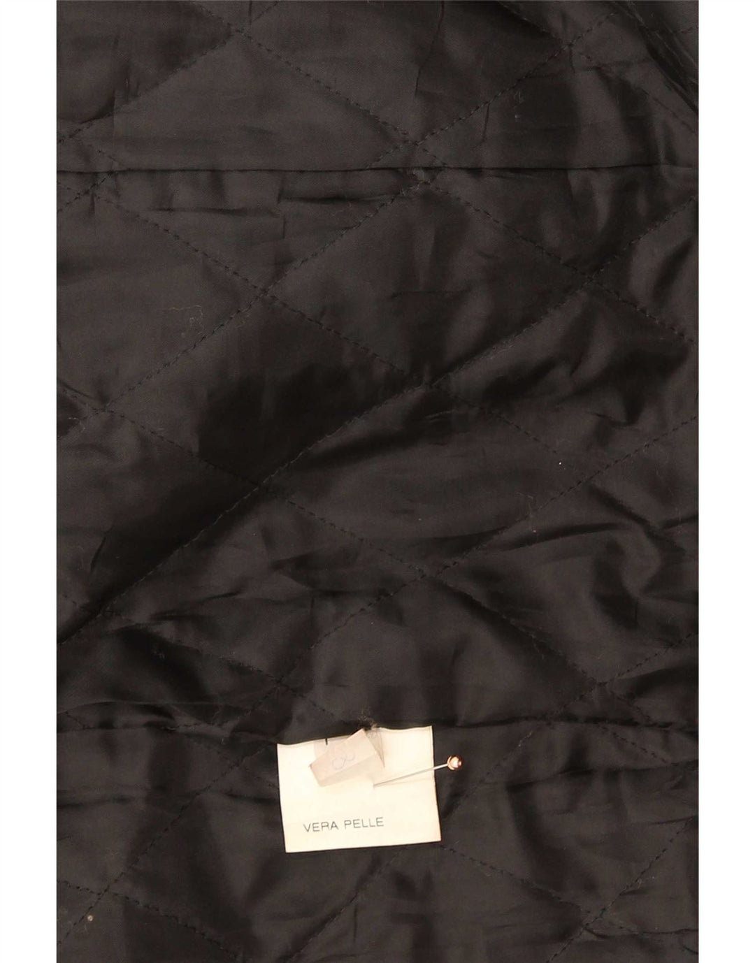manteau en cuir femme vintage UK 14 Moyen Noir