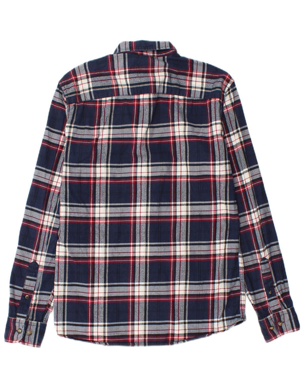 Jack & Jones Chemise en flanelle XS bleu marine à carreaux en coton