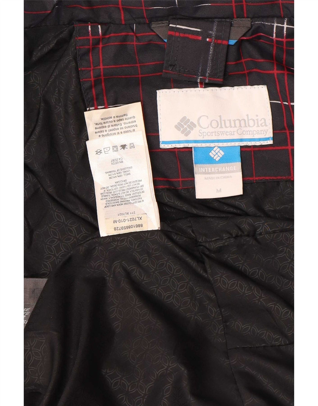 Columbia Veste de pluie à capuche Interchange pour femme UK 14 Medium Black Check