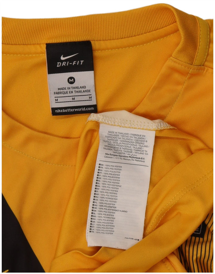 Nike Hommes Dri Fit Graphic T-Shirt Haut Jaune Moyen Colorblock Polyester