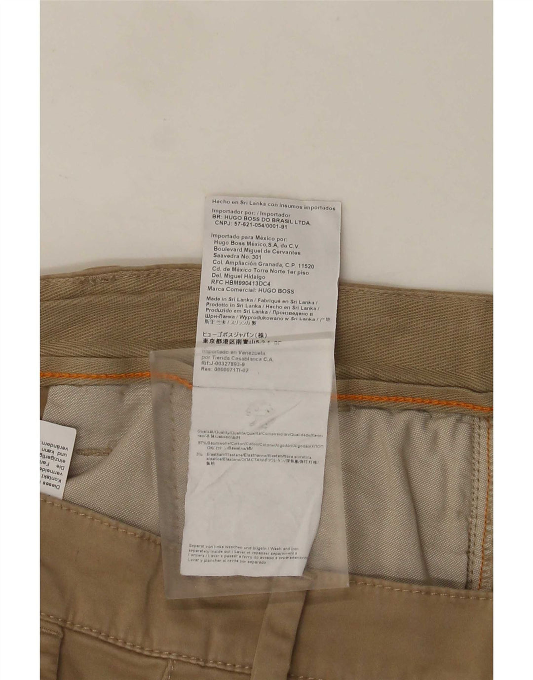 Hugo Boss Short chino W35 pour homme en coton beige Large