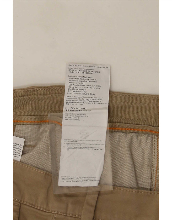 Hugo Boss Short chino W35 pour homme en coton beige Large