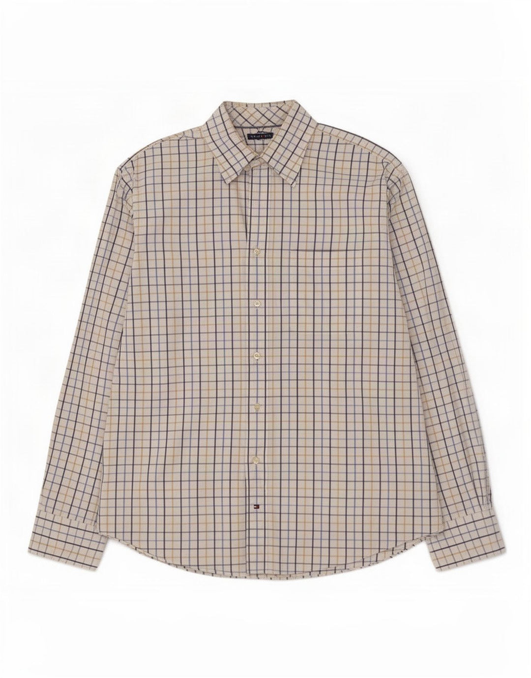 Tommy Hilfiger Chemise Homme Taille 16 1/2 Grand Carreau Multicolore