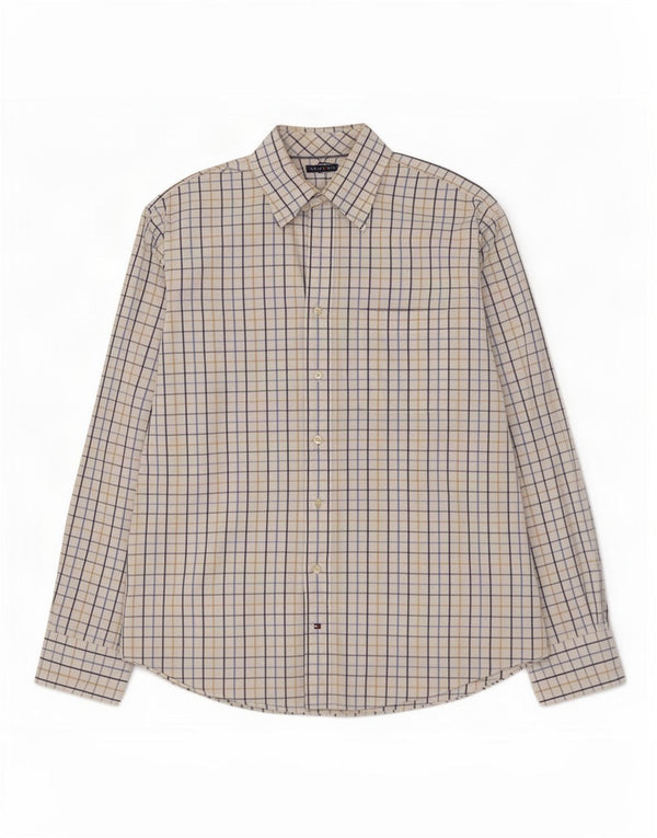 Tommy Hilfiger Chemise Homme Taille 16 1/2 Grand Carreau Multicolore