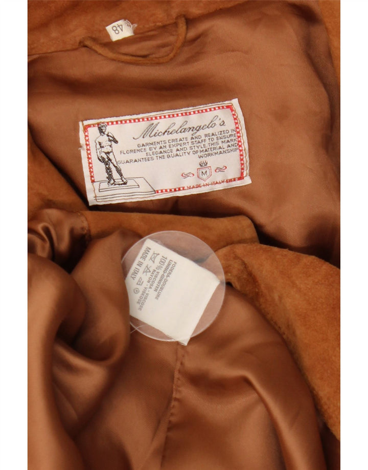 MICHELANGELO Veste en Daim Femme IT 48 XL Cuir Marron