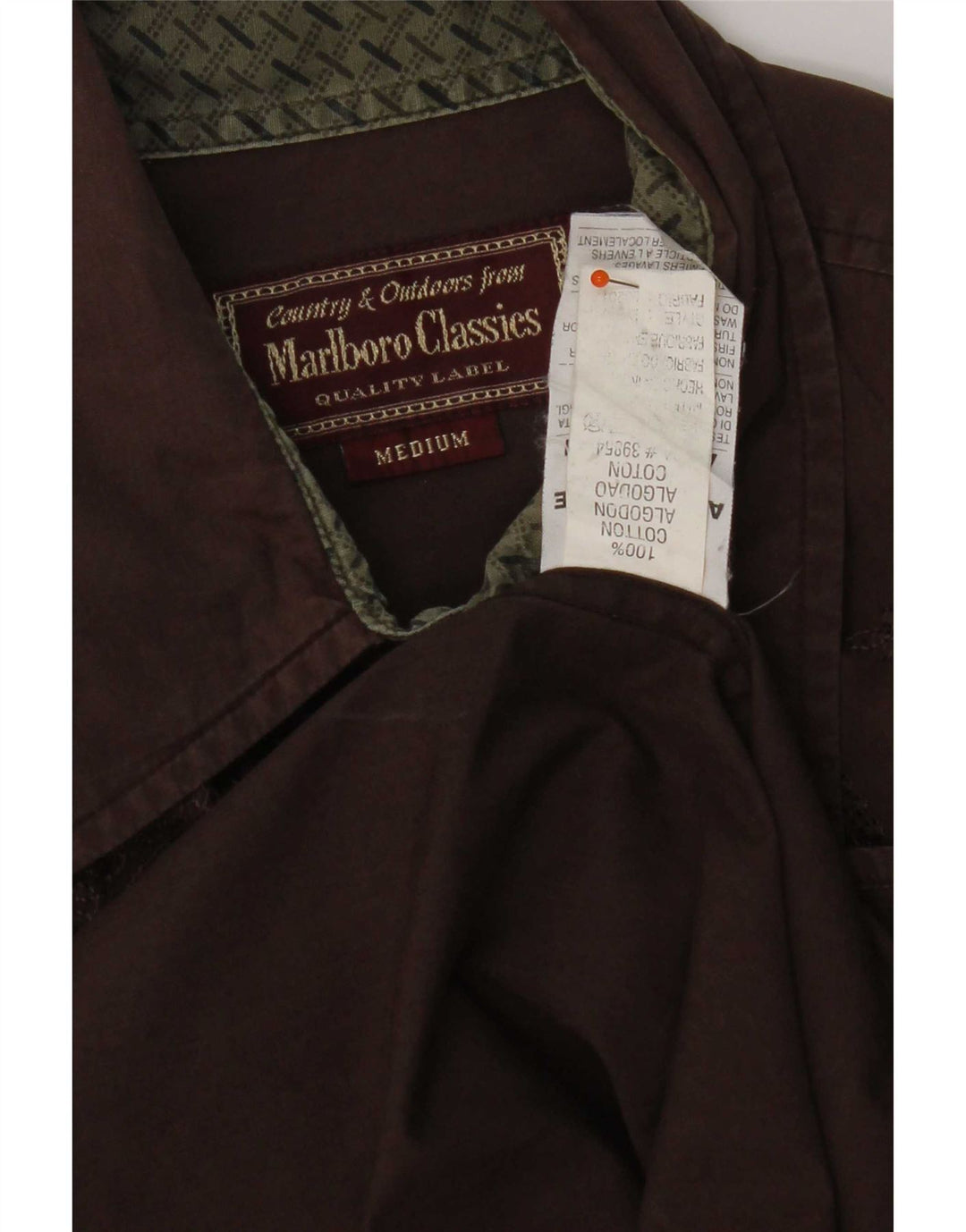 Marlboro Classics Chemise Homme Marron Moyen Paisley Coton