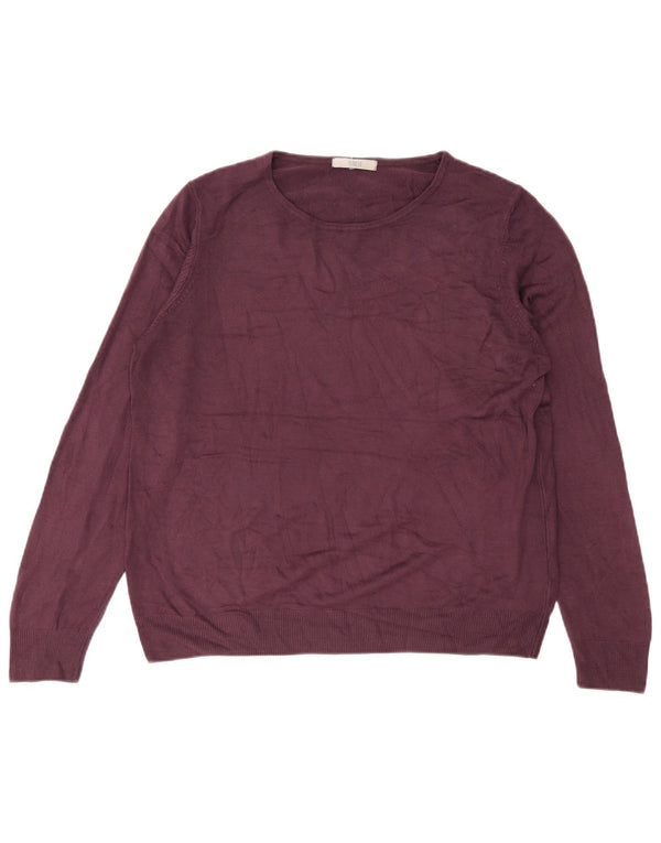 Marks & Spencer Pull col bateau pour femme UK 18 XL Acrylique violet