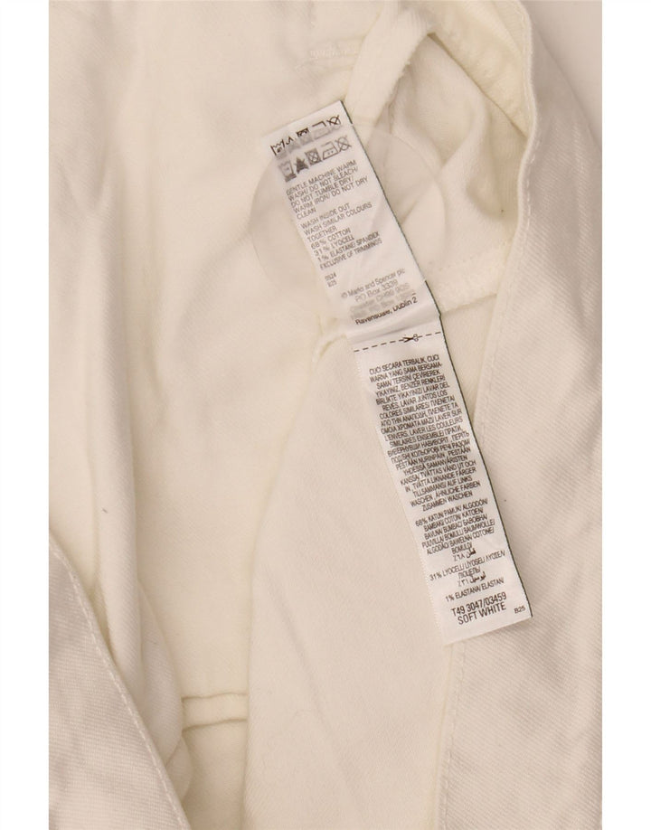 Marks & Spencer Veste en jean courte pour femme UK 12 Coton blanc moyen