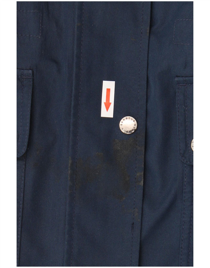Barbour Veste utilitaire à capuche pour femme UK 14 Large Bleu marine