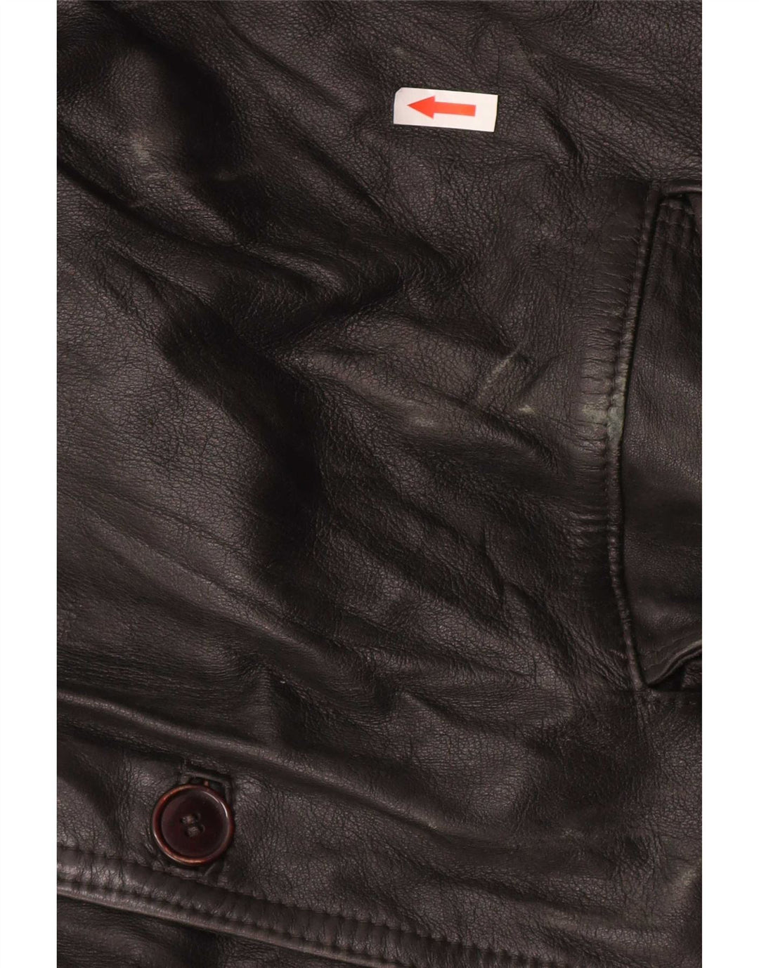 veste en cuir homme vintage UK 40 Grand Noir
