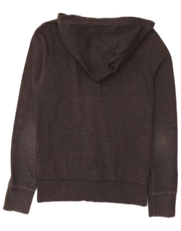 Hurley Pull à capuche zippé graphique pour femme UK 6 XS Gris Coton