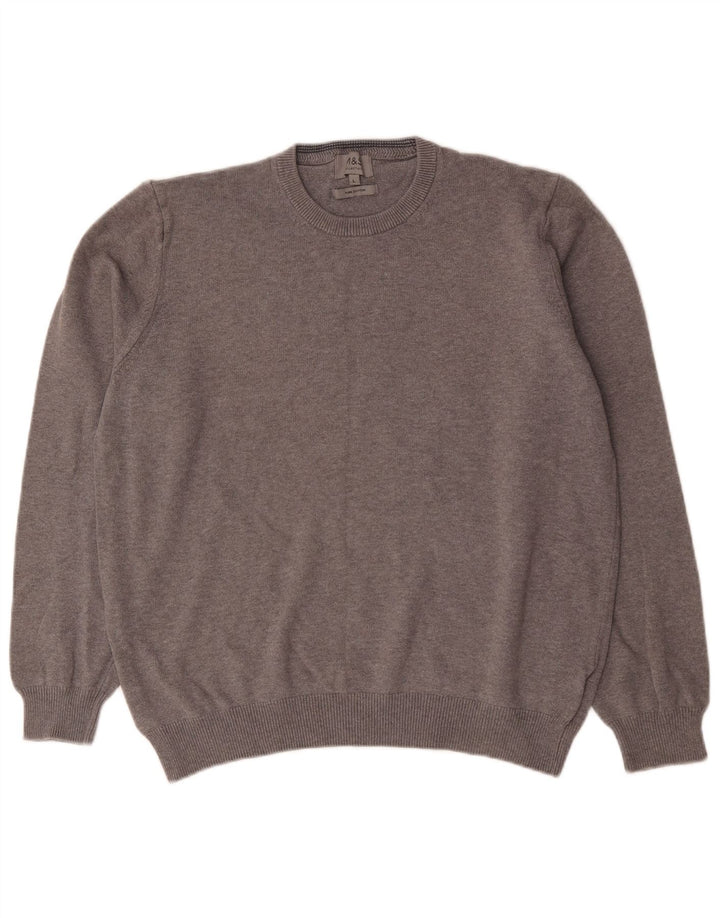 Marks & Spencer Pull à col rond pour homme en coton gris Taille L