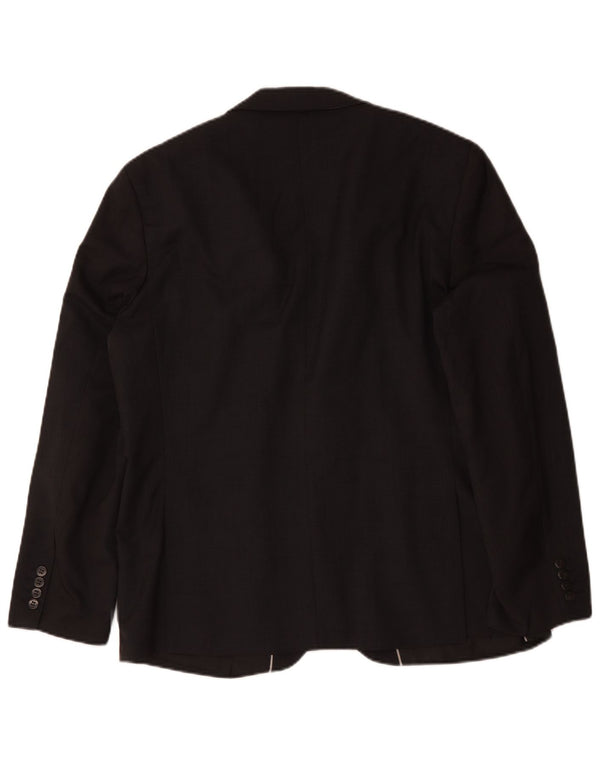 Marks & Spencer Veste blazer autographe à 2 boutons pour homme UK 44 XL Laine noire